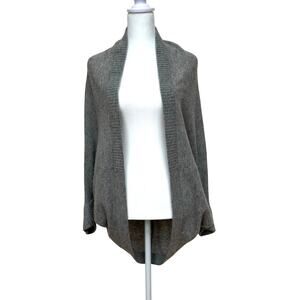 White + Warren Gray Batwing Cardigan Cashmere M